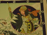 ８　5　②引札　引き札　専門料理菓子仕出し　浮羽郡田五丸町　徳童屋店　石版色刷　約38×52cm