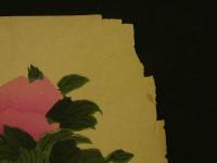 ４　5　引札　引き札　縄莚　青莚　油紙　渋紙商　京都新町通　前田平兵衛　木版彩色刷　約34x51.5cm