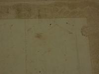 4　5　引札　引き札　御召染物調進所　彦根伝馬町　澤田豊吉　石版２色刷　約26x37.5cm