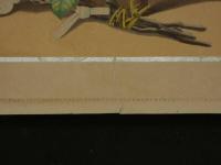 ４　5　引札　引き札　恭賀新禧　明治33年　山陽鉄道株式会社　京都代理店　豆仁運送店　石版色刷　約36.5x27cm