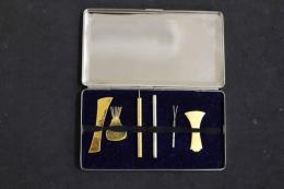 5　5　小児鍼　小児針　6種セット　ステンレスケース入　昭和期の重厚な作りです。