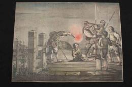 ４　5　捕獲寸前（仮題）出版者・出版年不明　石版色刷　約27ｘ36㎝