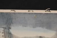 ４　5　小野道風看池蛙図　石版色刷　約29ｘ39.5㎝