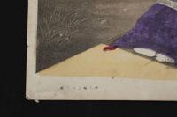 ４　5　楠公訣別之図　石版色刷　約29.5ｘ38㎝