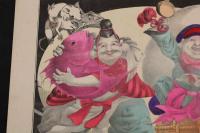 ４　5　福之神　本郷廣　出版年読み取り不可　石版色刷　約36.7ｘ46.8㎝