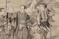 ４　5　赤穂浪士の図（仮題）出版者不明　石版刷　約28ｘ39.5㎝