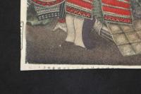 ４　5　武士の図（仮題）出版者・出版年不明　石版色刷　約27.5ｘ36.5㎝