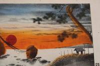 ４　5　勢州二見ヶ浦之昇旭　石版色刷　約36ｘ47㎝　