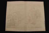 ４　5　梅見之図　明治婦人風俗画　石版色刷　約24.5ｘ44.5㎝