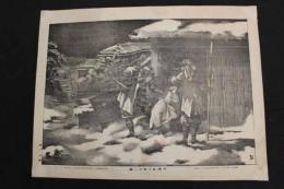 ８　６　赤穂義士夜打之図　出版者読み取り不可　明治22年　石版刷　明治　石版画
