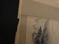 ６　5　真作　管盾彦画　大近松全集より　蝉丸の蝉丸　彫刻・山岸主計　手擦・西村熊吉　木版彩色刷約４６×２８．５㎝