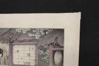 5　5　浅芽が原古事　栗生麟太郎　石版色刷　約35.5×46.5㎝