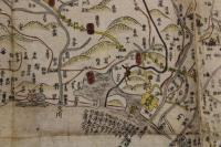 ４　5　近江国細見図　木版彩色刷約83ｘ135cm