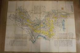 ４　5　下総国輿地全図　木版彩色刷　約98ｘ129cm