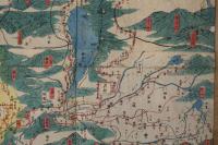 4　5　陸奥出羽国郡　橋本玉蘭斎　幕末頃刊　木版彩色刷約90ｘ143cm