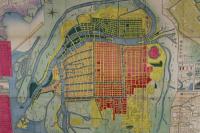 5　5　改正新版大坂明細全図　銅版彩色刷　約50×71㎝