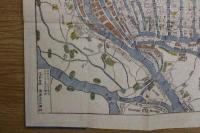 5　5　改正摂津大坂図　浪華書林　天保3年補刻　木版彩色刷　約57×45㎝　
