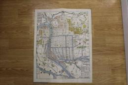 5　5　改正摂津大坂図　浪華書林　天保3年補刻　木版彩色刷　約57×45㎝　