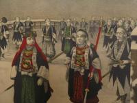 5　5　義士礎　勝山太郎　石版色刷　約36.5×48㎝