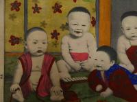 5　5　愛嬌競　石版色刷　約37×49㎝