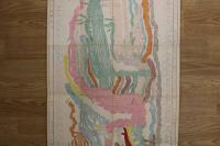 5　5　宇内各国盛衰全図　レイルズ著　永井陽信幹訳　穴山篤太郎　木版彩色刷　約107×49㎝