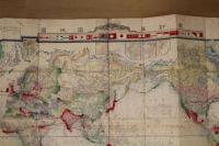 5　重訂万国地図　市川来次郎編輯　山中市兵衛　明治9年　銅版色刷　約91×90㎝