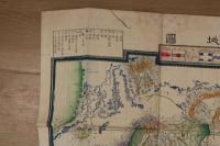 5　重訂万国地図　市川来次郎編輯　山中市兵衛　明治9年　銅版色刷　約91×90㎝