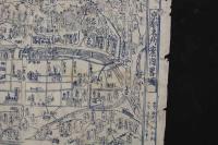 2  5　①京都名所案内略図　御定宿　京三条大ばし東つめ　いせや？兵衛　明治中期　木版藍刷