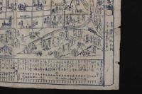 2  5　①京都名所案内略図　御定宿　京三条大ばし東つめ　いせや？兵衛　明治中期　木版藍刷