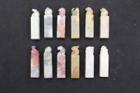 ３　⑧石印材　12支　約18×18×72㎜　書道　篆刻