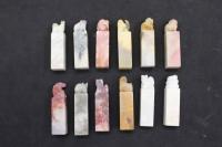 ３　⑧石印材　12支　約18×18×72㎜　書道　篆刻