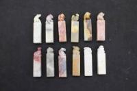 ３　⑧石印材　12支　約18×18×72㎜　書道　篆刻