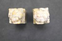 5　5　③石印材　獅子　35×35×81㎜　2個