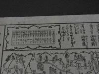 ２　5　京都名所方角略図　御定宿　東三条小はし南づめ　あきたや権兵衛　幕末～明治初期　木版墨刷　約34×25㎝