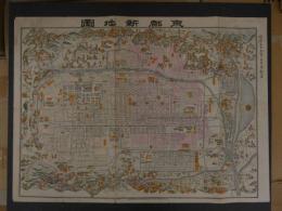 ２　5　京都新地図　明治三十七年三月大訂正　京都市下珠数屋町通　烏丸東へ入南側　旅館　丹羽平七　約54.5×40㎝