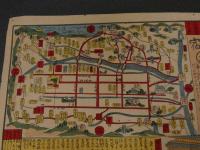 ２　5　京名所案内道法略記　御宿　京都富小路通松原入ル　綱島勘兵衛　幕末～明治初期　木版彩色刷　約30×23㎝　