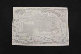 5 3　京都市街新地図　旅館　日光屋蔵版　昭和初期　両面印刷　約27×39.5㎝　古地図　引札　古文書