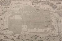 5 3　京都市街新地図　旅館　日光屋蔵版　昭和初期　両面印刷　約27×39.5㎝　古地図　引札　古文書