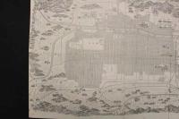 5 3　京都市街新地図　旅館　日光屋蔵版　昭和初期　両面印刷　約27×39.5㎝　古地図　引札　古文書