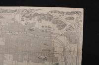 5 3　京都市街新地図　旅館　日光屋蔵版　昭和初期　両面印刷　約27×39.5㎝　古地図　引札　古文書