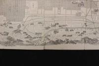 5 3　京都市街新地図　旅館　日光屋蔵版　昭和初期　両面印刷　約27×39.5㎝　古地図　引札　古文書