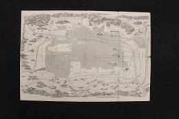 5 3　京都市街明細地図　旅館　京都三條小橋畔　吉岡家　昭和初期　両面印刷　約27×39㎝　古地図　引札　古文書