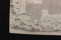 5 3　京都市街明細地図　旅館　京都三條小橋畔　吉岡家　昭和初期　両面印刷　約27×39㎝　古地図　引札　古文書