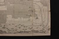 5 3　京都市街明細地図　旅館　京都三條小橋畔　吉岡家　昭和初期　両面印刷　約27×39㎝　古地図　引札　古文書