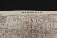5　5　京都市街明細地図　京都三条通小橋東入　亀屋旅館　昭和初期頃　両面印刷　約27.5×31.5㎝