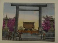 ２　5　神社の図　石版色刷　約27×37㎝