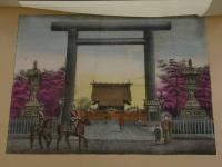 ２　5　神社の図　石版色刷　約27×37㎝