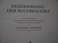 MEISTERWERKE　DER　BUCHMALEREI　 DR.　GEORG　LEIDINGER　独文　石版画　５０図　約５２×４１cm