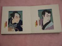 優姿花写絵　彩色木版刷り　１２図　１２×１２cm　折帖　２冊　