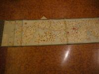 大日本地図明治道中記　彩色木版刷り　本紙約３５×２５０cm　１巻　